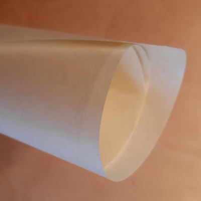 a page of rolled parchment paper