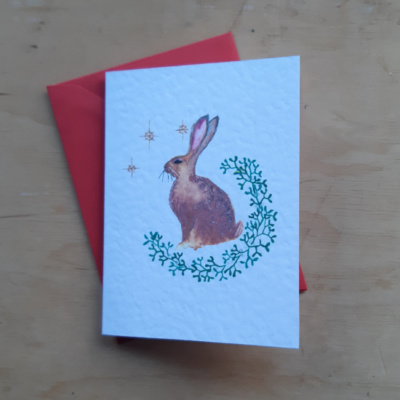 A hare card with red envelope