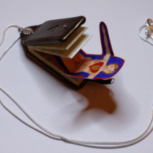 Miniature Girdle Book on a silver necklace