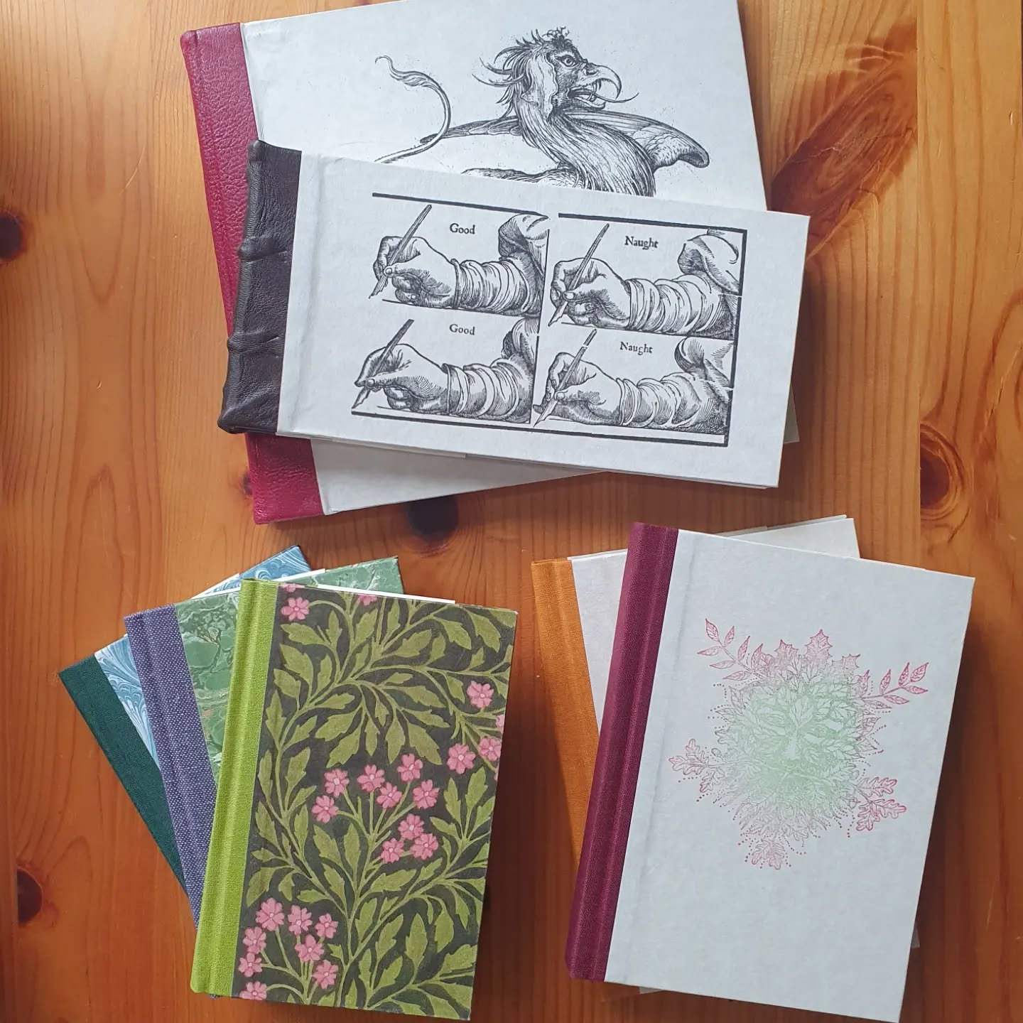 Post IMC is when I usually realise I've failed to photograph half my stock (and in some cases now can't as I've sold it 😅). So here's a little snapshot of some of what I had left after the fair.

[Image description: a selection of hardback books in different styles.]